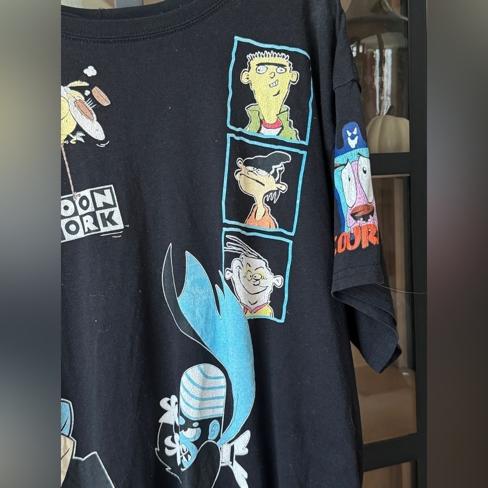 Y2K Vintage Cartoon Network Graphic Tee Johnny Bravo Courage dexter Tshirt ed - Picture 3 of 14
